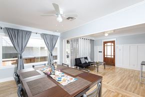 Long Beach apartment for rent - A dining room with a table set for four.