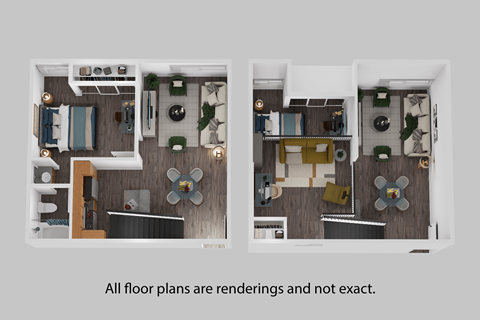 Floor plan for 1 bed, 1 bath, 760 sqft