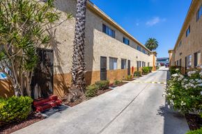 Hawthorne apartment for rent - A long, narrow street with buildings on either side.