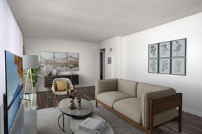 Arcadia apartment for rent - a living room with a couch and a table