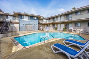 North Hollywood apartment for rent - our apartments have a resort style pool with chairs
