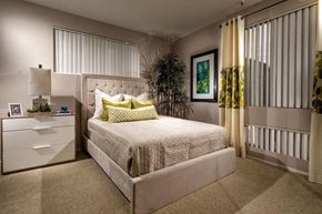 Los Angeles apartment for rent - a bedroom with a bed and a dresser