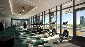 Las Vegas apartment for rent - A gym with treadmills and exercise bikes.