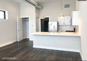 Oak Park apartment for rent - a kitchen with a counter top and a sink