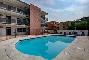 Denver apartment for rent - our apartments have a large pool in front of our building