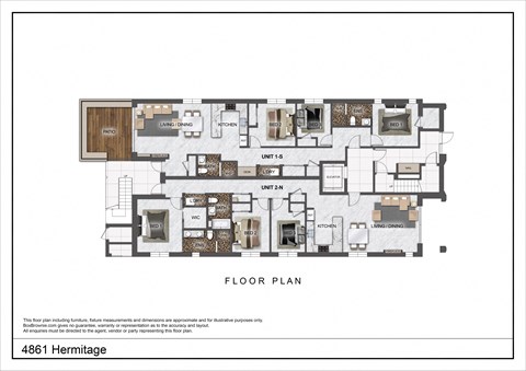 Floor plan for 3 beds, 2 baths, 1650 sqft