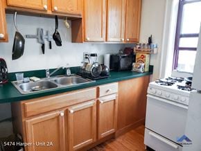 Chicago apartment for rent - kitchen with green countertop