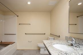 New Orleans apartment for rent - a bathroom with a sink and a toilet