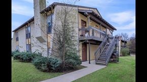 Shreveport apartment for rent - A building with a staircase leading to the second floor.