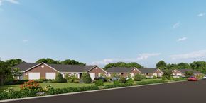Baton Rouge apartment for rent - a rendering of a neighbourhood with houses and a road
