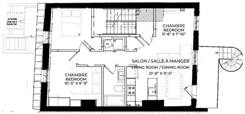 Floor plan for 2 beds, 1 bath, 620 sqft
