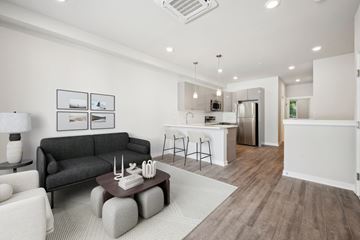Philadelphia apartment for rent - a living room with a couch and a coffee table