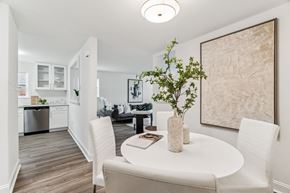 Flourtown apartment for rent - A dining room with a white table and chairs.