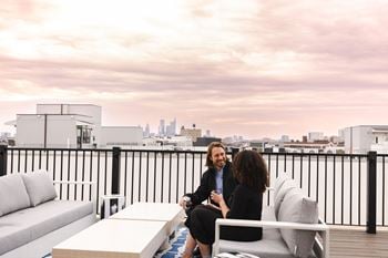 Roofdeck with views of center city