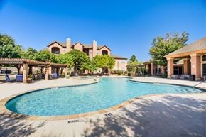 Lubbock apartment for rent - A pool with a sign that says "NO DIVING" in the middle of it.