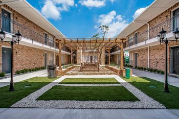 Safe walking paths in courtyard
