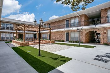Sun-kissed courtyard garden