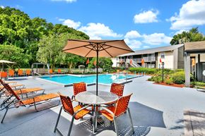 Orlando apartment for rent - Pool side Dining Table at Village Springs, Orlando, FL