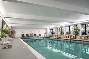 Baltimore apartment for rent - a swimming pool in the lobby of a hotel at Vision on Lombard, Baltimore, MD 21201