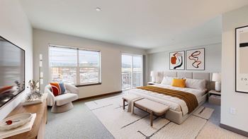Carpeted bedrooms