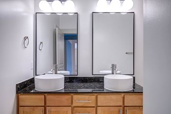 Double vanity in master bathrooms