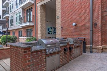 Multiple outdoor grilling stations
