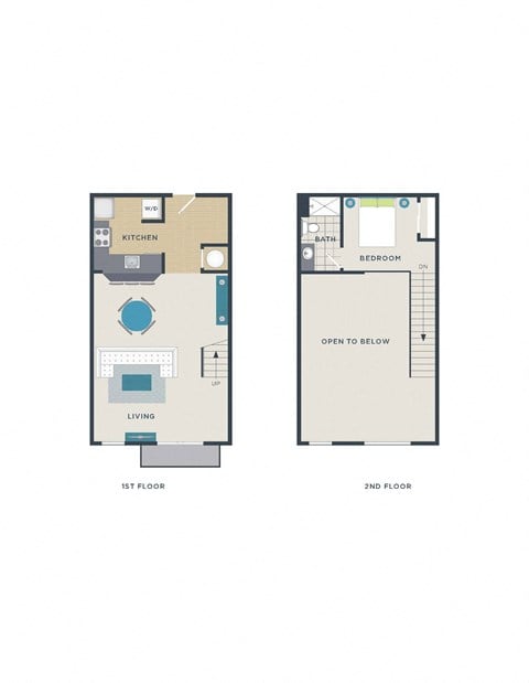 Floor plan for 1 bed, 1 bath, 767 sqft