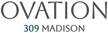 Madison apartment for rent - A logo with the word "OVATION" and the address "309 MADISON" below it.