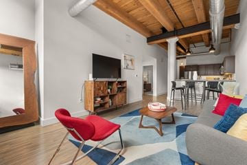 Mansfield apartment for rent - a living room with a couch and chairs and a table