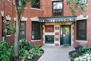 Dorchester apartment for rent - A red brick building with the number 488 on the front door.