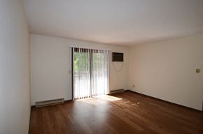 La Crosse apartment for rent - A room with wooden floors and white walls.