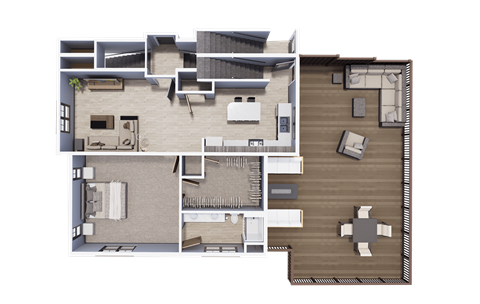 Floor plan for 3 beds, 3 baths, 1725 sqft
