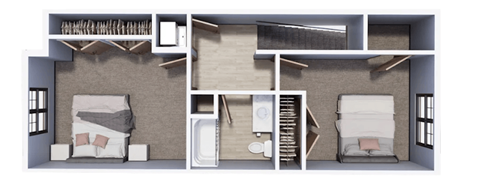Floor plan for studio, 1594 sqft