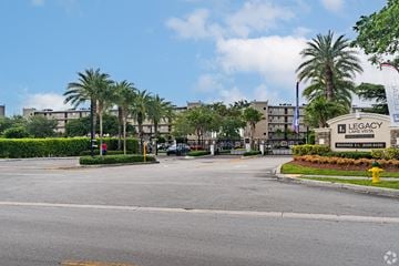 Miramar apartment for rent - A sunny day at the Legacy building with a clear blue sky.