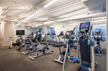 Fully equipped 2,300 sq. Ft. Fitness center featuring precor® cardio equipment, yoga studio, free weights, kettlebells, trx, fitness on demand® and more