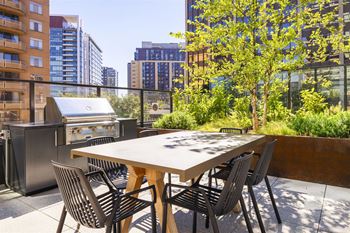 Rooftop terrace with grills and plenty of seating