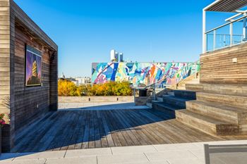 Rooftop outdoor tv lounge