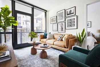 Floor-to-ceiling windows with built-in roller shades