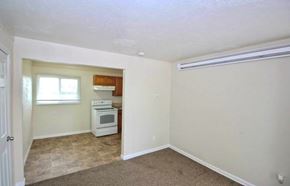 Denver apartment for rent - A small room with a white oven and a window.