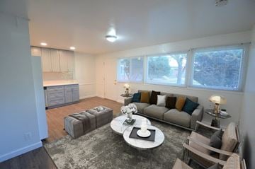 Boulder apartment for rent - a living room with a couch and a table
