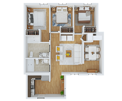 Floor plan for 1 bed, 1 bath, 259 sqft