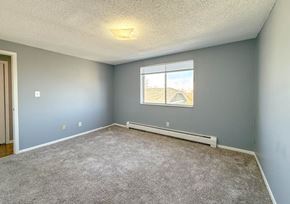 Englewood apartment for rent - A room with a window and a carpeted floor.