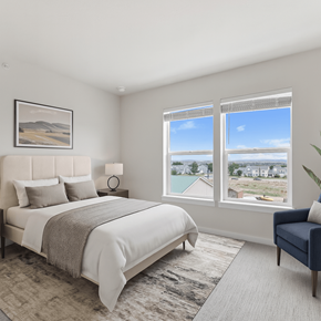 Parker townhouse for rent - Comfortable Bedroom With Large Window at The Townhomes at Pine Drive, Parker, 80138