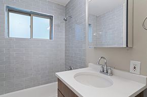 Boulder apartment for rent - a bathroom with a sink and a bathtub