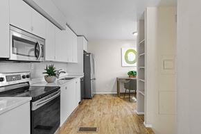 Boulder apartment for rent - Kitchen with white cabinetry