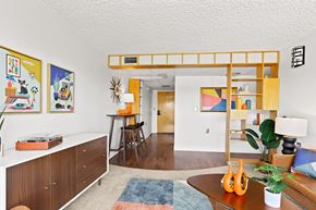 Greeley apartment for rent - a living room with a dining room and a kitchen