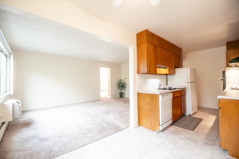 Floor plan for 2 beds, 1 bath, 850 sqft