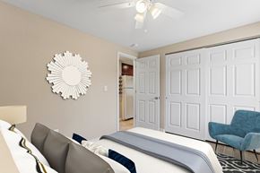 Englewood apartment for rent - bedroom with a bed at Kingsbrook Arms, Colorado