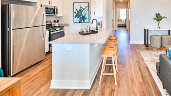 Luxury lvt plank flooring in main living areas