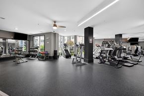 Charlotte apartment for rent - A spacious gym with a variety of equipment.
